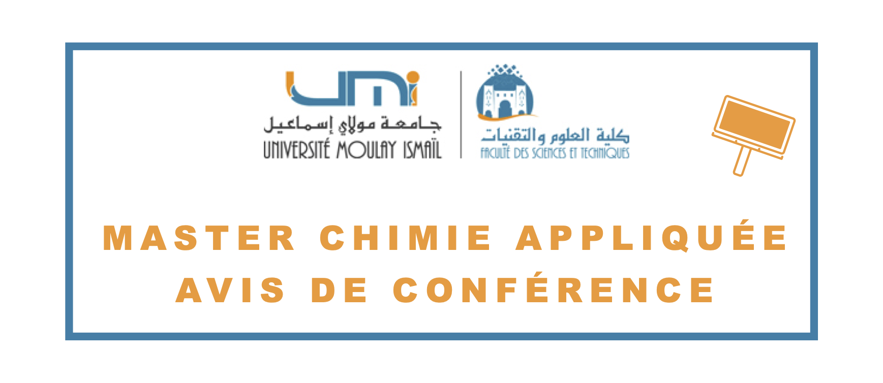 Master Chimie Appliquée: Avis de conférence