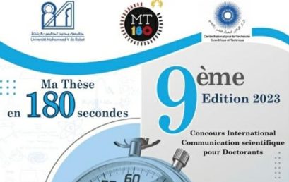 Appel à candidatures Edition 2023 du concours francophone international « Ma thèse en 180 secondes »