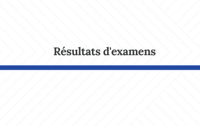 Résultats des examens de la session du printemps 2022-2023