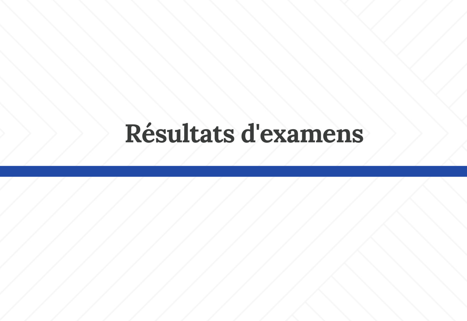 Résultats des examens de la session du printemps 2022-2023