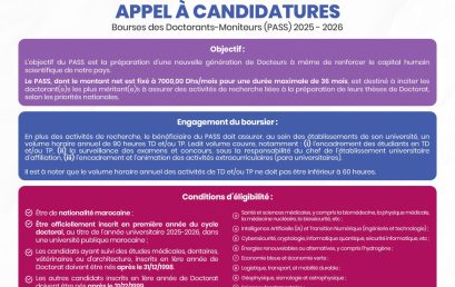 Bourses PASS (PhD-Associate Scholarship) : Appel à candidature